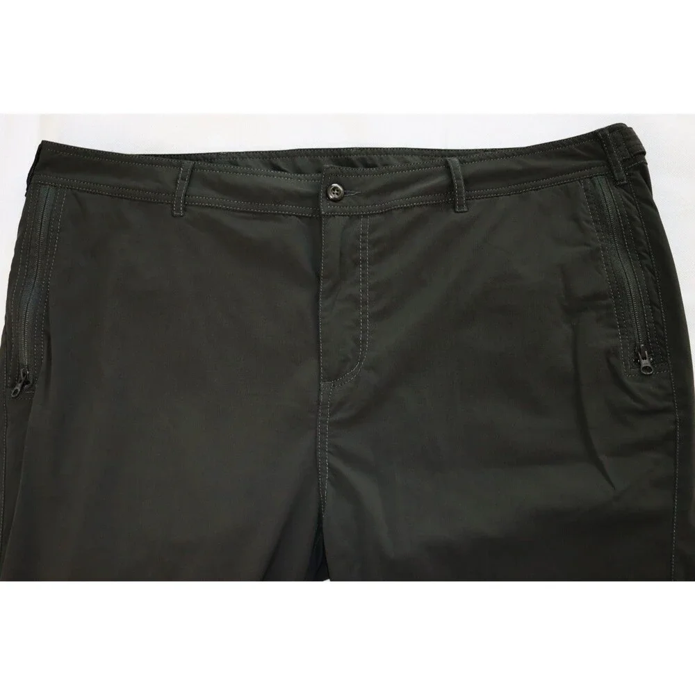 Clothing Arts P^Cubed Pick Pocket Proof Men's Green Utility Nylon Pants Sz 42x30
